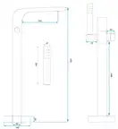 Смеситель для ванны REA CLARK GOLD золотой напольный (REA-B5302)