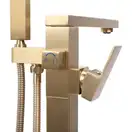 Смеситель для ванны REA TERY BRUSHED GOLD матовое золото напольный (REA-B5307)