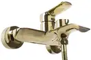 Смеситель для ванны и душа REA DART GOLD золотой настенный с изливом (REA-B5652)