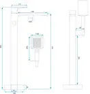 Смеситель для ванны REA HASS CHROME хром напольный (REA-B6400)
