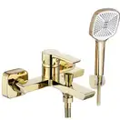 Смеситель для ванны и душа REA ARGUS GOLD золотой настенный с изливом (REA-B6409)