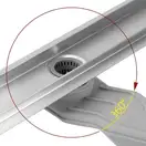 Rea Neox 70 Superflow Трап для душа, матовая сталь (REA-G2706)