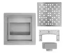 Трап для душа REA DOTS 15x15 NICKIEL BRUSHED (REA-G6203)