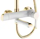 Душевой гарнитур REA MELIA GOLD WHITE с изливом (REA-P2406)