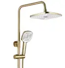 Душевой гарнитур REA  ARGUS BRUSHED GOLD золотой матовый с изливом (REA-P7841)