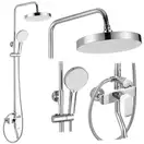 Душевой гарнитур REA BLOOM CHROME WHITE с изливом (REA-P9527)