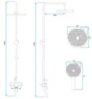 Душевой гарнитур REA BLOOM CHROME WHITE с изливом (REA-P9527)