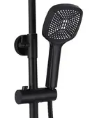 Душевой гарнитур REA STORM 2.0 BLACK черный с изливом (REA-P9532)