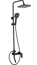 Душевой гарнитур REA STORM 2.0 BLACK черный с изливом (REA-P9532)