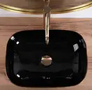 Умывальник (раковина) REA BELINDA BRUSHED GOLD BLACK накладной (REA-U8780)