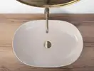 Умывальник (раковина) REA CLEO 61 BEIGE MATT бежевый накладной (REA-U9655)