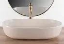 Умывальник (раковина) REA CLEO 61 BEIGE MATT бежевый накладной (REA-U9655)