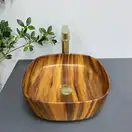 VBI AREZZO WOOD MATT Умывальник накладной, имитация дерева (VBI-013205)