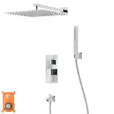 Душевая система с изливом CORSAN ANGO 30 CHROME + BOX скрытого монтажа (ZA30MCHW)