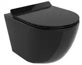 Подвесной унитаз MEXEN LENA BLACK чёрный глянцевый (MEX-30224070)