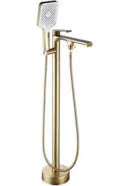 Смеситель для ванны REA HASS BRUSHED GOLD напольный (REA-B6404)