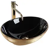 Умывальник (раковина) REA SOFIA BRUSHED GOLD BLACK накладной (REA-U3310)