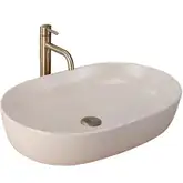 Умывальник (раковина) REA CLEO 61 BEIGE MATT бежевый накладной (REA-U9655)