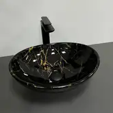 VBI Parma Marble Умивальник накладний, чорний (VBI-011004)