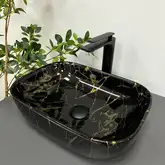 VBI RAVENNA MARBLE BLACK Умивальник накладний, чорний (VBI-011207)