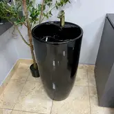 VBI Agriento Black Glossy Умывальник напольный, черный (VBI-019005)
