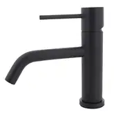 Смеситель для раковины (умывальника) YOKA MOLI 24 BLACK черный низкий (BU.MOLI-24-BLK)