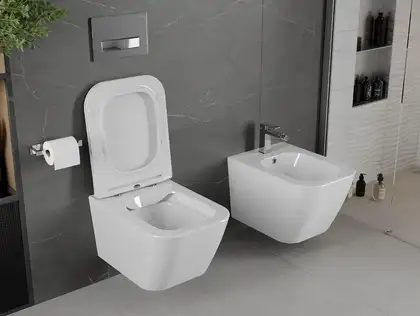 Подвесной унитаз MEXEN MADOX WHITE SLIM белый (MEX-30154000) Подвесной унитаз MEXEN MADOX WHITE SLIM белый (MEX-30154000)