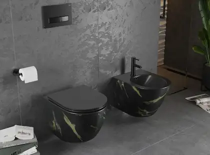 Подвесной унитаз MEXEN LENA BLACK MARBLE MATТ (MEX-30224098)