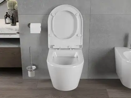 Подвесной унитаз MEXEN RICO WHITE THICK ABS белый (MEX-30478000) Подвесной унитаз MEXEN RICO WHITE THICK ABS белый (MEX-30478000)