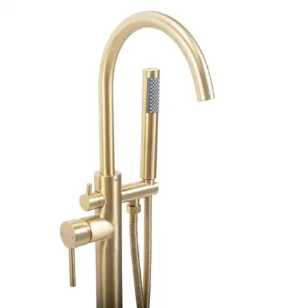 Смеситель для ванны REA MONO BRUSHED GOLD напольный (REA-B2716) Смеситель для ванны REA MONO BRUSHED GOLD напольный (REA-B2716)