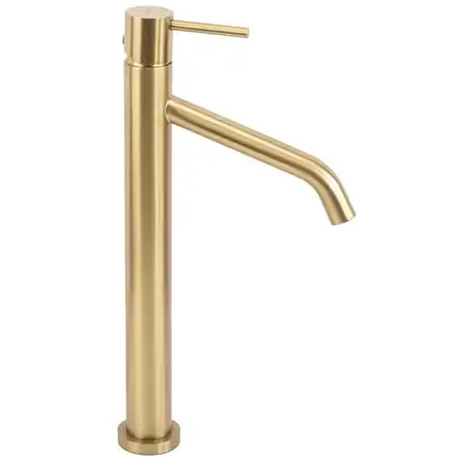 Смеситель для раковины (умывальника) REA LEVEL BRUSHED GOLD матовое золото высокий (REA-B6217) Смеситель для раковины (умывальника) REA LEVEL BRUSHED GOLD матовое золото высокий (REA-B6217)