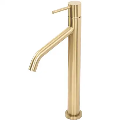 Смеситель для раковины (умывальника) REA LEVEL BRUSHED GOLD матовое золото высокий (REA-B6217) Смеситель для раковины (умывальника) REA LEVEL BRUSHED GOLD матовое золото высокий (REA-B6217)