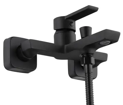 Смеситель для ванны и душа REA  ARGUS BLACK черный настенный с изливом (REA-B6407)