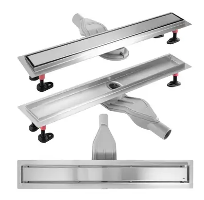 Rea Neox 80 Superflow Трап душевой линейный, матовая сталь (REA-G2707) Rea Neox 80 Superflow Трап душевой линейный, матовая сталь (REA-G2707)