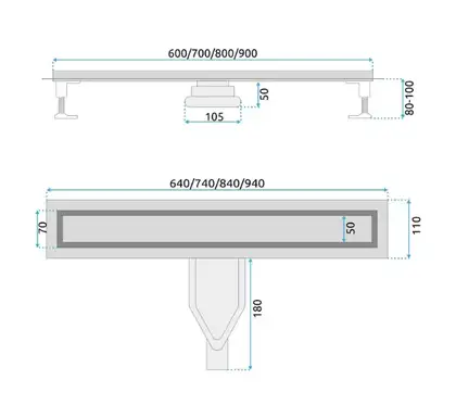 Rea Neox 90 Superflow Трап для душу, матова сталь (REA-G2708) Rea Neox 90 Superflow Трап для душу, матова сталь (REA-G2708)