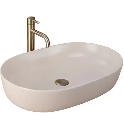 Умывальник (раковина) REA CLEO 61 BEIGE MATT бежевый накладной (REA-U9655)