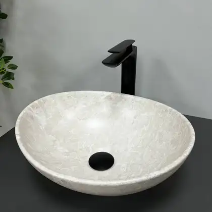 VBI Parma Light Stone Накладная раковина, светлый камень (VBI-011006) VBI Parma Light Stone Накладная раковина, светлый камень (VBI-011006)
