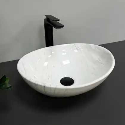 VBI PARMA MARBLE GLOSSY Накладной умывальник (VBI-011007) VBI PARMA MARBLE GLOSSY Накладной умывальник (VBI-011007)
