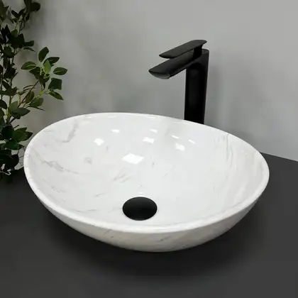 VBI PARMA MARBLE GLOSSY Накладной умывальник (VBI-011007) VBI PARMA MARBLE GLOSSY Накладной умывальник (VBI-011007)