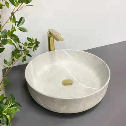 VBI Bari Grey Stone Умивальник накладний, сірий камінь (VBI-011603) VBI Bari Grey Stone Умивальник накладний, сірий камінь (VBI-011603)