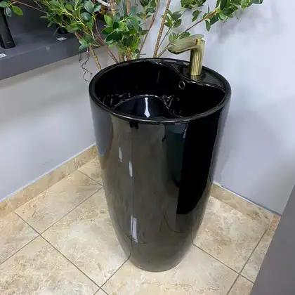 VBI Agriento Black Glossy Умывальник напольный, черный (VBI-019005)