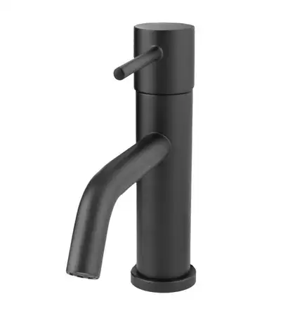 Смеситель для раковины (умывальника) YOKA MOLI 24 BLACK черный низкий (BU.MOLI-24-BLK)