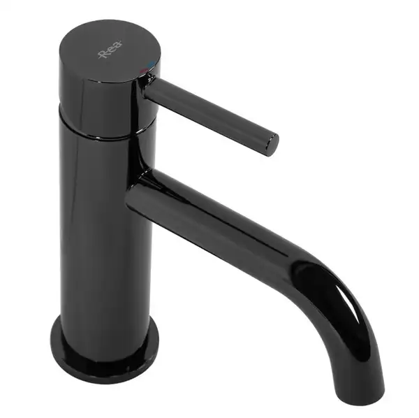 Смеситель для раковины (умывальника) REA LUNGO BLACK GLOSSY черный низкий (REA-B0661) Смеситель для раковины (умывальника) REA LUNGO BLACK GLOSSY черный низкий (REA-B0661)