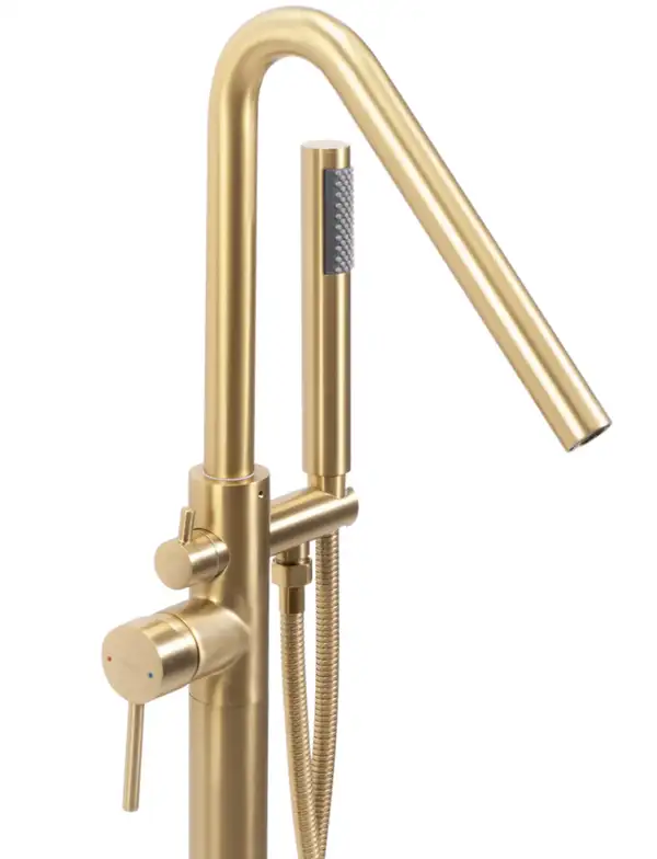Смеситель для ванны REA  ARAS BRUSHED GOLD напольный (REA-B2719)