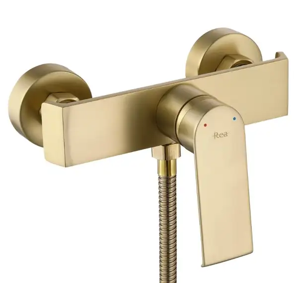 Смеситель для ванны и душа REA HASS BRUSHED GOLD настенный (REA-B6403)