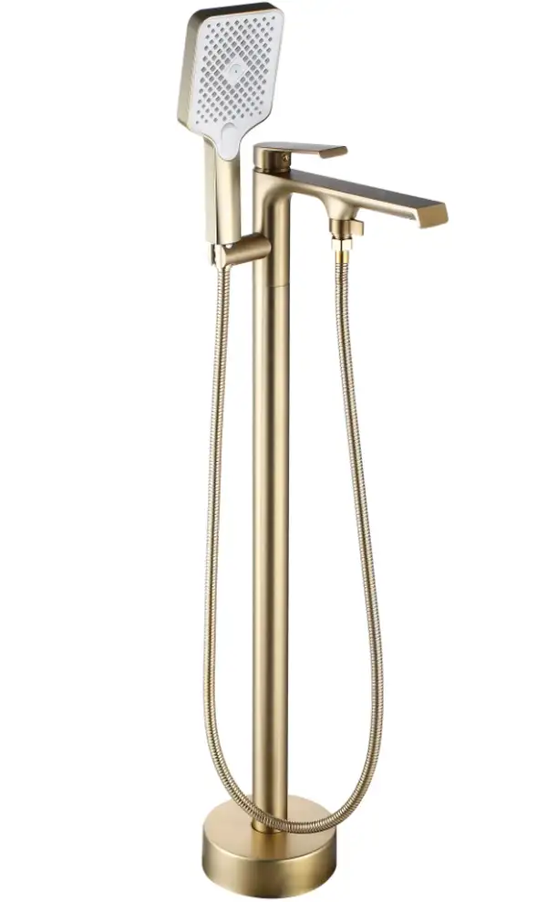 Смеситель для ванны REA HASS BRUSHED GOLD напольный (REA-B6404) Смеситель для ванны REA HASS BRUSHED GOLD напольный (REA-B6404)