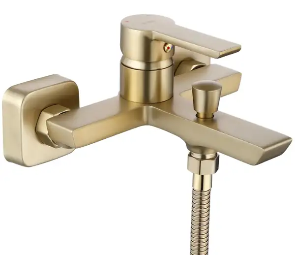 Смеситель для ванны и душа REA  ARGUS BRUSHED GOLD настенный с изливом (REA-B6414)