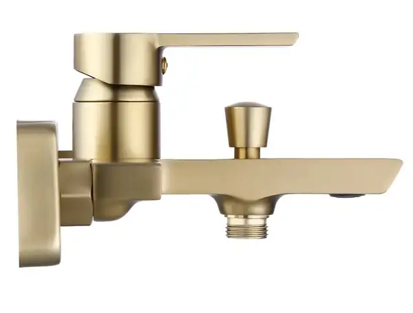 Смеситель для ванны и душа REA  ARGUS BRUSHED GOLD настенный с изливом (REA-B6414)