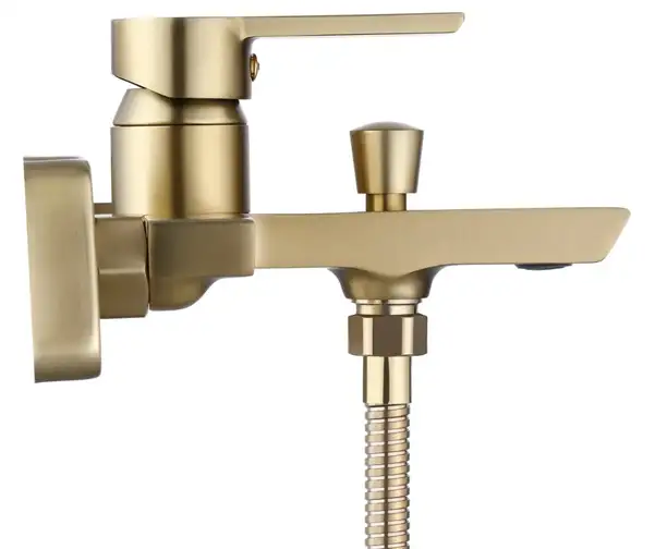 Смеситель для ванны и душа REA  ARGUS BRUSHED GOLD настенный с изливом (REA-B6414)