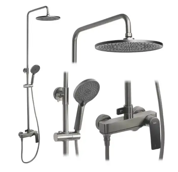 Rea Avalon Tytan Душовий гарнітур з виливом, графіт (REA-P2401) Rea Avalon Tytan Душовий гарнітур з виливом, графіт (REA-P2401)